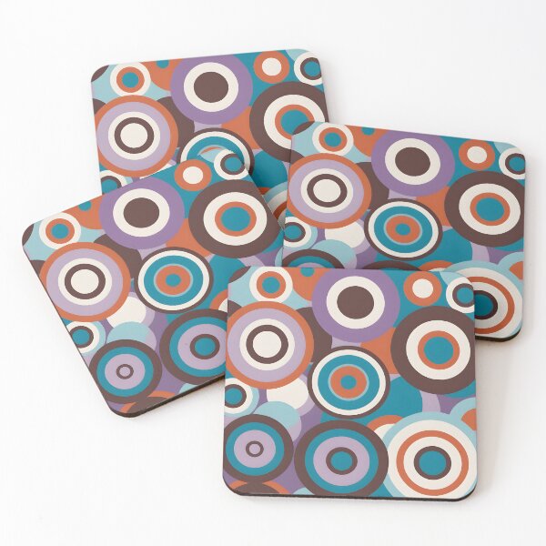 Item preview, Mid Century Modern Geometric Circles  Sky Blue, Lilac designed and sold by Prints and Lifestyle.