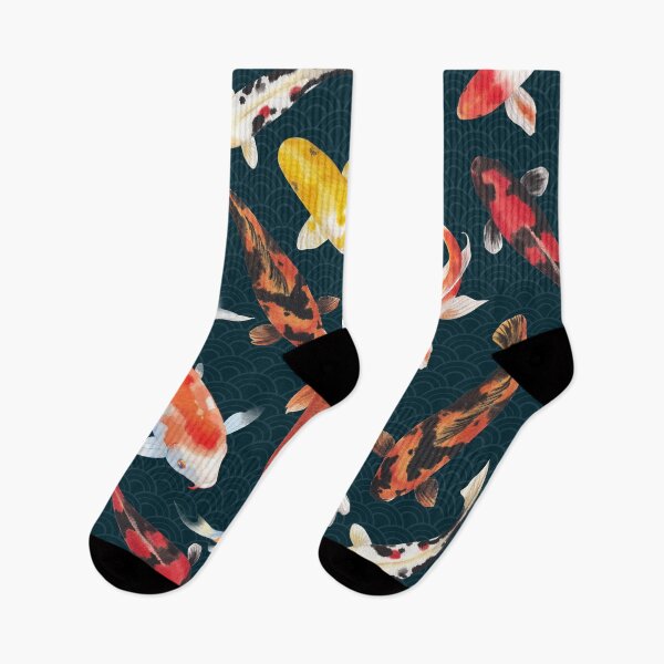 Item preview, KOI fish, watercolor style, on a traditional Japanese background designed and sold by MyThirdFavorite.