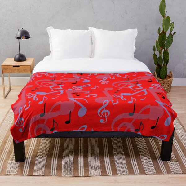 Item preview, Music Notes on Red designed and sold by Yolanda Designs.