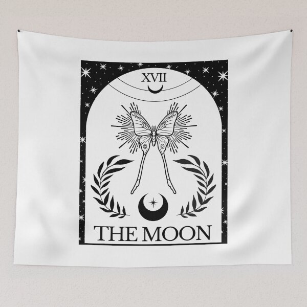 Item preview, The Moon Luna Moth Tarot Card designed and sold by FANG BANG.