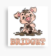 Bridget Piggy Metal Print