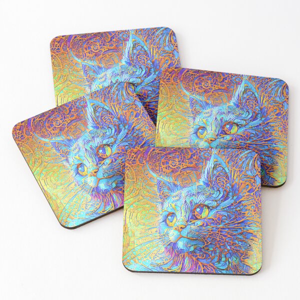 Item preview, Abstractions of abstract abstraction of cat. DeepDream #8486498188517 designed and sold by blackhalt.