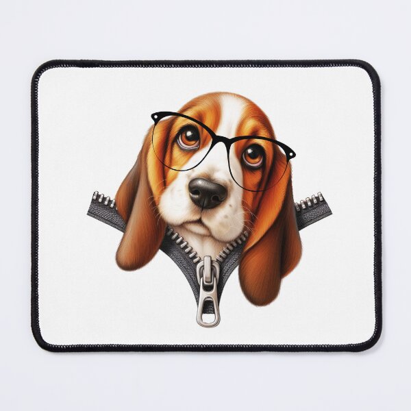 Item preview, Basset Hound Peaking Out Of A Zipper designed and sold by TheAnimalZ00.