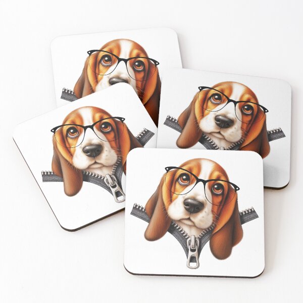 Item preview, Basset Hound Peaking Out Of A Zipper designed and sold by TheAnimalZ00.