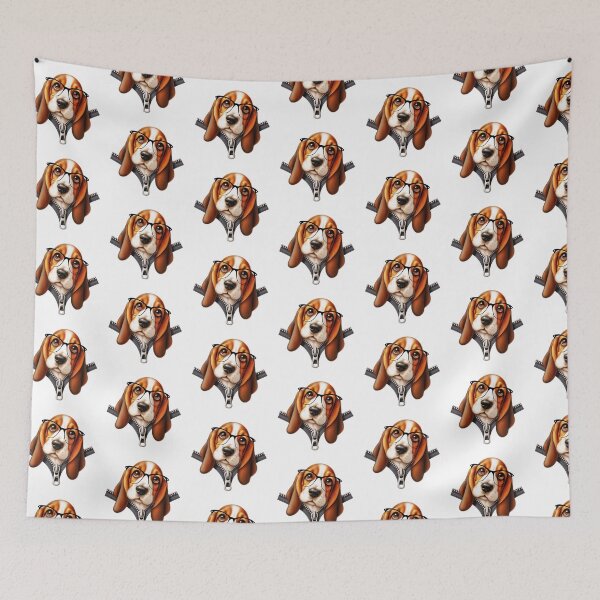 Item preview, Basset Hound Peaking Out Of A Zipper designed and sold by TheAnimalZ00.