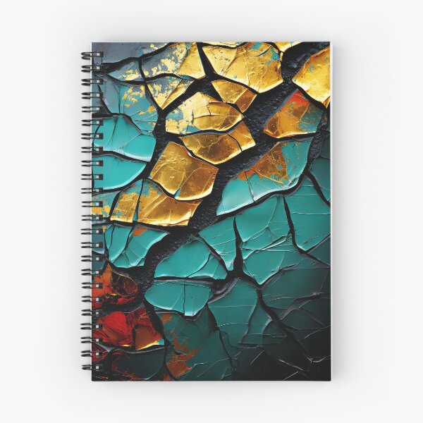 Item preview, Colorful textured cracked abstract print designed and sold by dcrc.
