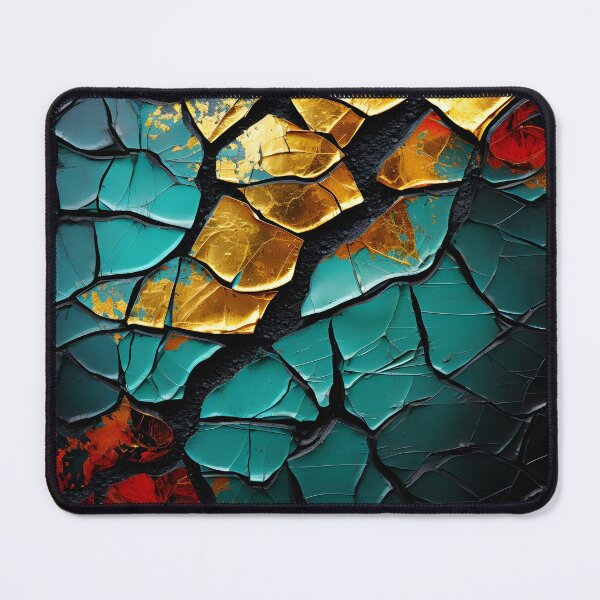 Item preview, Colorful textured cracked abstract print designed and sold by dcrc.