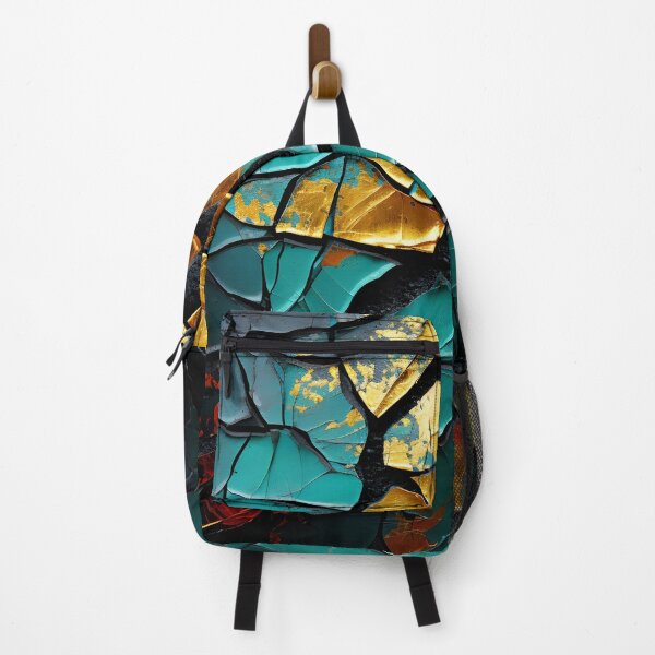 Item preview, Colorful textured cracked abstract print designed and sold by dcrc.