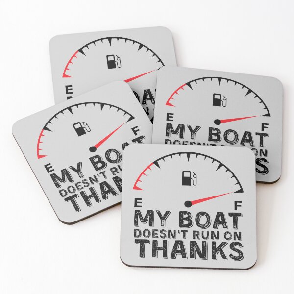 Item preview, My Boat Doesnt Run On Thanks, Funny Captain Gift Idea Sticker designed and sold by Anu  Ram.