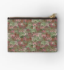 Hand Drawn Village Pattern Studio Pouch
