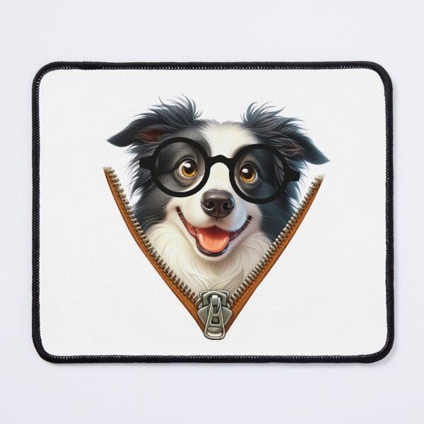 Item preview, Border Collie Peeking Out Of A Zipper designed and sold by TheAnimalZ00.