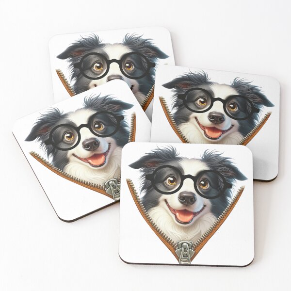 Item preview, Border Collie Peeking Out Of A Zipper designed and sold by TheAnimalZ00.