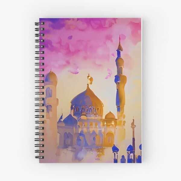 Artikelvorschau, Moschee Masjid islamisches rosa Aquarell entworfen und verkauft von ColdPhelps.