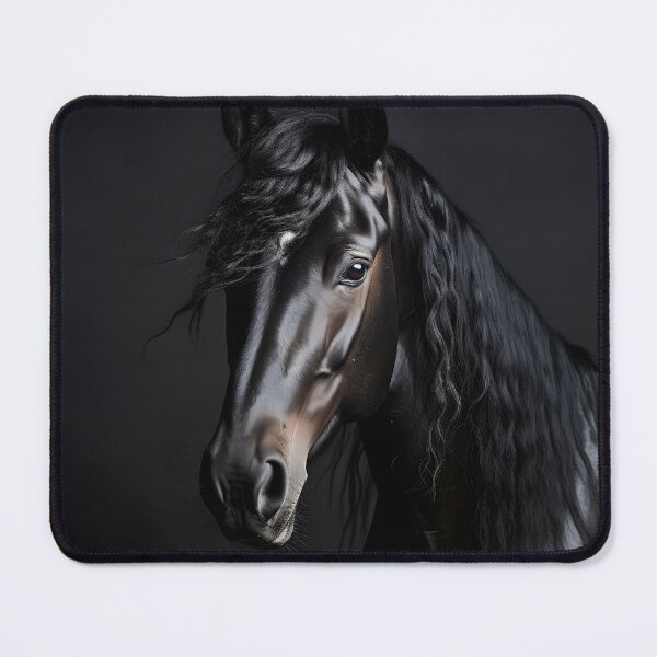 Item preview, cinematic photography of a black stallion designed and sold by dcrc.