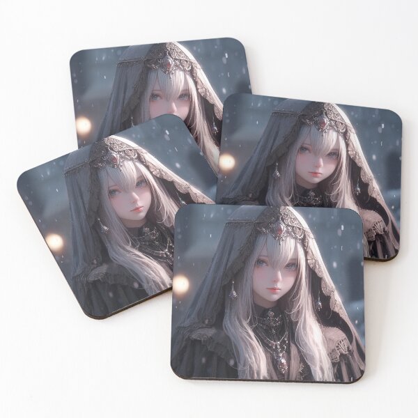 Item preview, Gothic Winter Maiden Anime Girl designed and sold by bubblegoth.