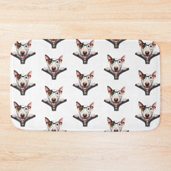 Item preview, Bull Terrier Peeking Out Of A Zipper designed and sold by TheAnimalZ00.