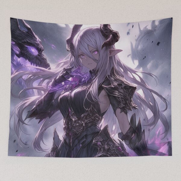Item preview, Dark Fantasy Demon Queen Anime Girl designed and sold by bubblegoth.
