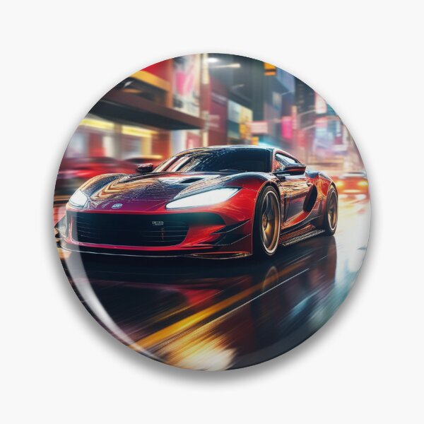 Item preview, Sports car racing through city at night designed and sold by ailia-hikaru.