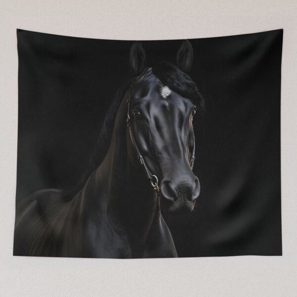 Item preview, Cinematic photography of a Black Stallion designed and sold by dcrc.