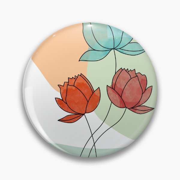 Item preview, Modern Boho Art 21, Lotus Floral Minimal Artwork designed and sold by Vesuvik-Designs.