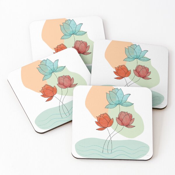 Item preview, Modern Boho Art 21, Lotus Floral Minimal Artwork designed and sold by Vesuvik-Designs.