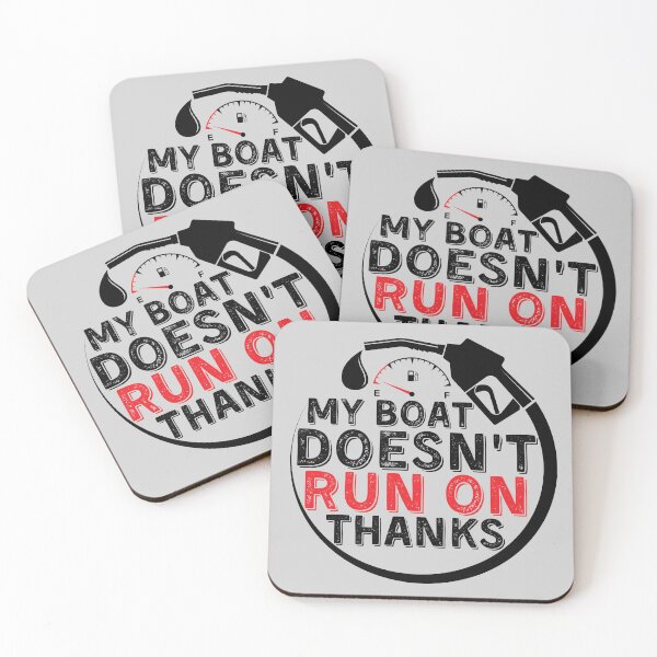 Item preview, My Boat Doesnt Run On Thanks, Funny Captain Gift Idea Sticker designed and sold by Anu  Ram.