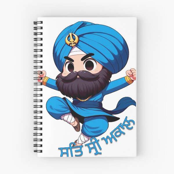 Item preview, Sikh Singh Cute Anime Chibi Sat Sri Akal! Nihung Gatka Guy designed and sold by GingerLFranklin.