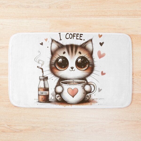 Item preview, Cat and Love Coffees designed and sold by VANWANSHOP.