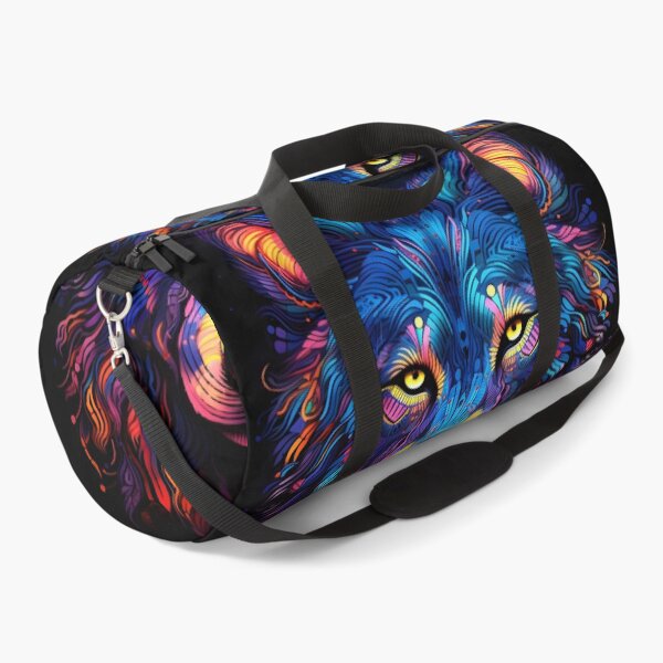 Item preview, colorful neon wolf print designed and sold by dcrc.