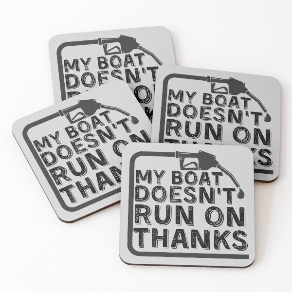Item preview, My Boat Doesnt Run On Thanks, Funny Captain Gift Idea Sticker designed and sold by Anu  Ram.