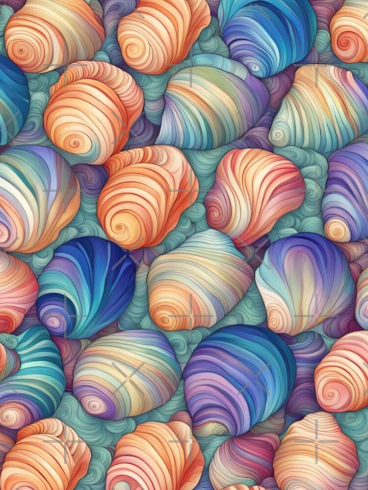 Thumbnail 4 of 4, iPhone Case, Abstract Sea Shell Pattern designed and sold by calibrit.