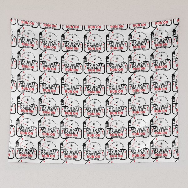 Item preview, My Boat Doesnt Run On Thanks, Funny Captain Gift Idea Sticker designed and sold by Anu  Ram.