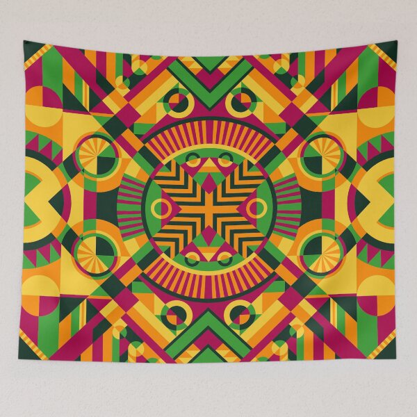 Item preview, Colorful Modern Geometric Pattern designed and sold by stylebytara.