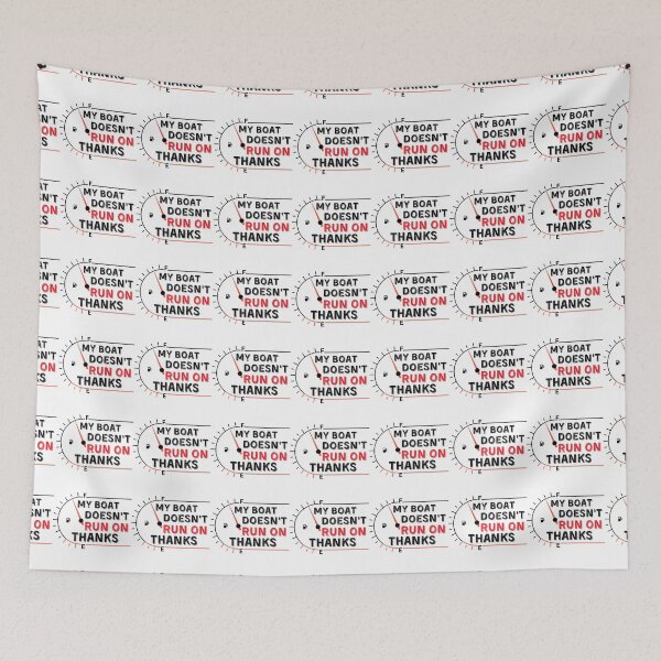 Item preview, My Boat Doesnt Run On Thanks, Funny Captain Gift Idea Sticker designed and sold by Anu  Ram.