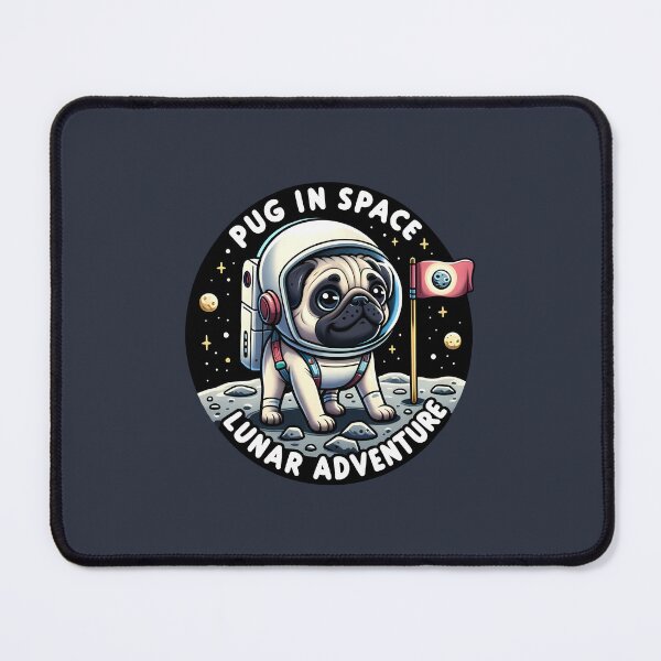 Item preview, Pug in Space: Lunar Adventure Awaits designed and sold by Upetees.