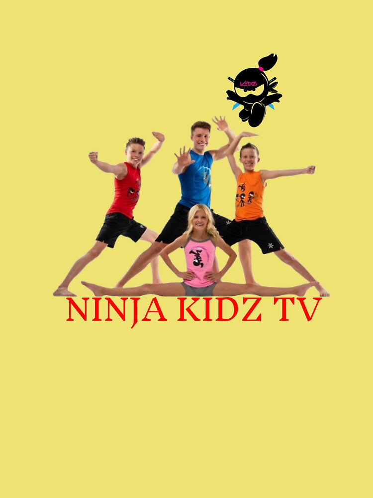 Ninja Kidz Cartoon Stripe Classic Tee - Orange Ninja© – Ninja Kidz TV