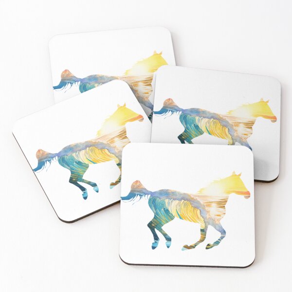 Item preview, Horse Sunset Ocean Waves Silhouette designed and sold by TheAnimalZ00.