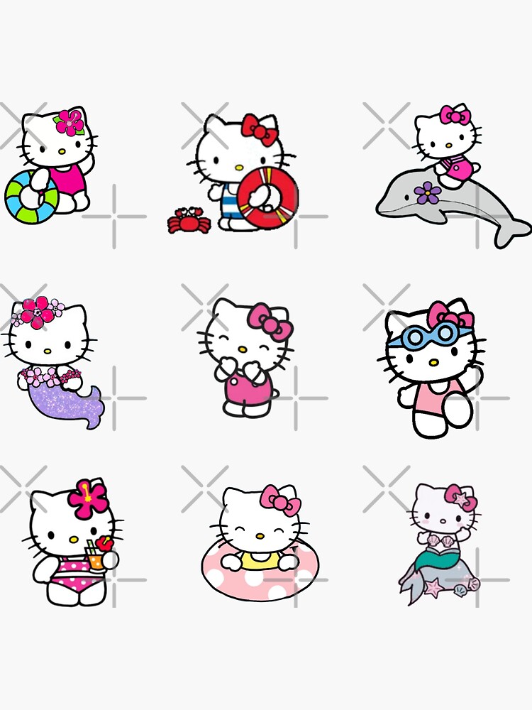 "Hello Kitty shirt Hello Kitty lovers png Hello Kitty design" Sticker