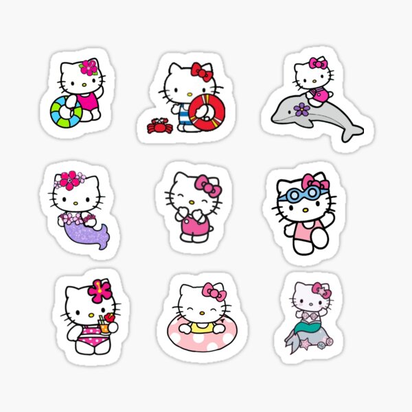 Stickers Calcomanías Pegatinas Hello Kitty Gatito