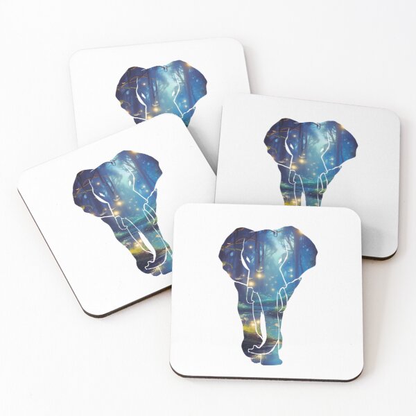 Item preview, Elephant Night Forest Silhouette designed and sold by TheAnimalZ00.