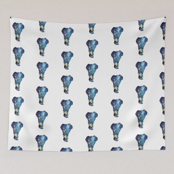 Item preview, Elephant Night Forest Silhouette designed and sold by TheAnimalZ00.