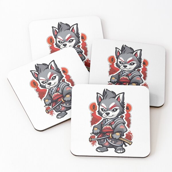 Item preview, Japan samurai grey dog designed and sold by KorArtStudio.
