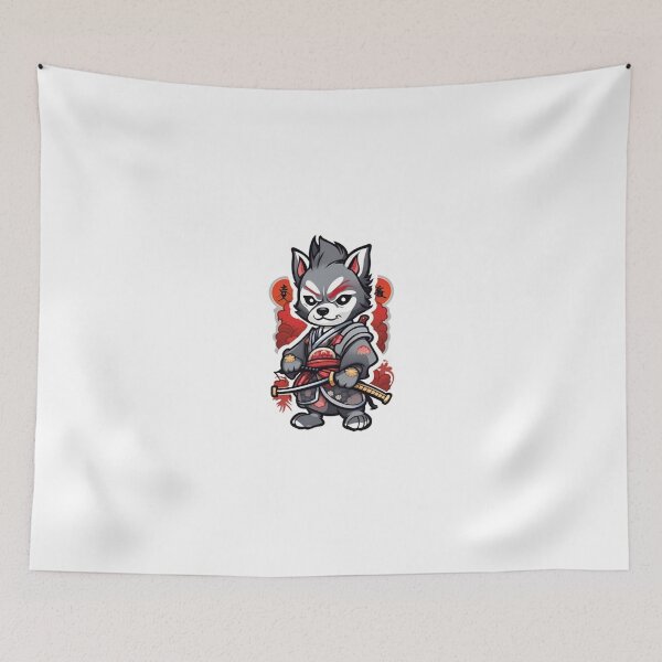 Item preview, Japan samurai grey dog designed and sold by KorArtStudio.