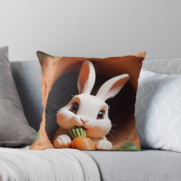 Artikelvorschau, Cute Rabbit With A Carrot entworfen und verkauft von TheArtOfPat.