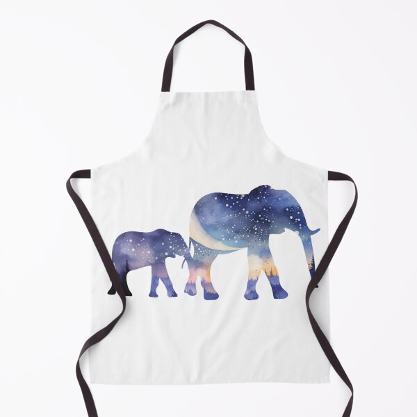Item preview, Elephant & Baby Elephant Night Sky Silhouette designed and sold by TheAnimalZ00.