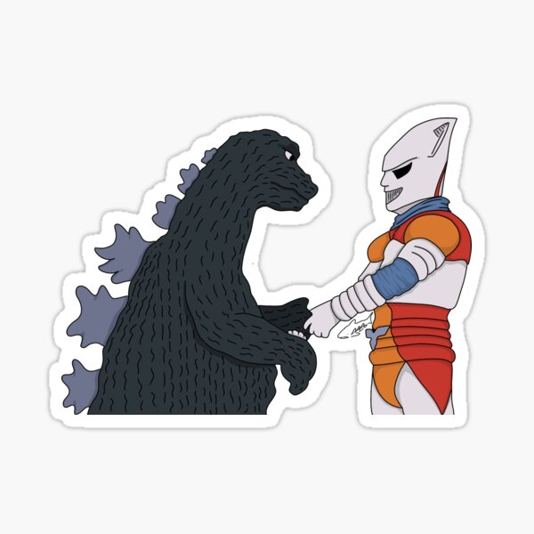 Godzilla in a Bottle (pink) Sticker for Sale by Herdretta