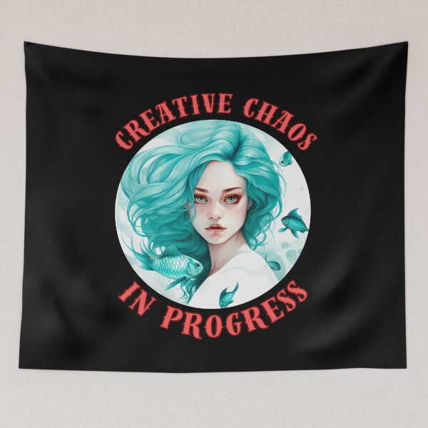 Item preview, Creative Chaos In Progress. pisces astrology designed and sold by ZodiacWonders.