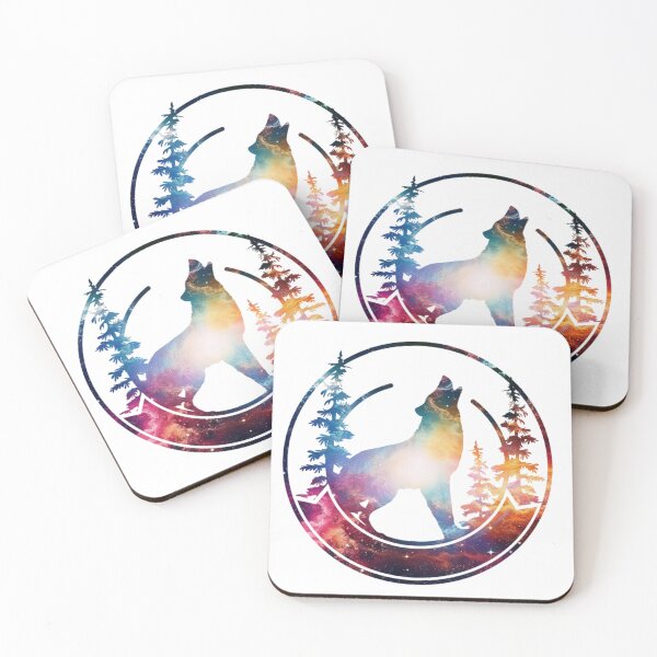 Item preview, Wolf Colorful Forest Landscape Silhouette designed and sold by TheAnimalZ00.