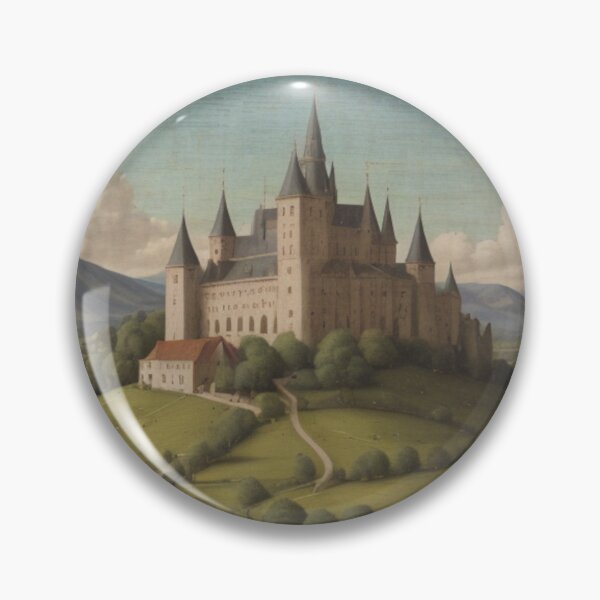 Item preview, Fairytale Castle Overlooking a Verdant Landscape designed and sold by YuckyCat.