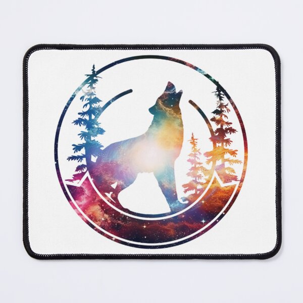 Item preview, Wolf Colorful Forest Landscape Silhouette designed and sold by TheAnimalZ00.